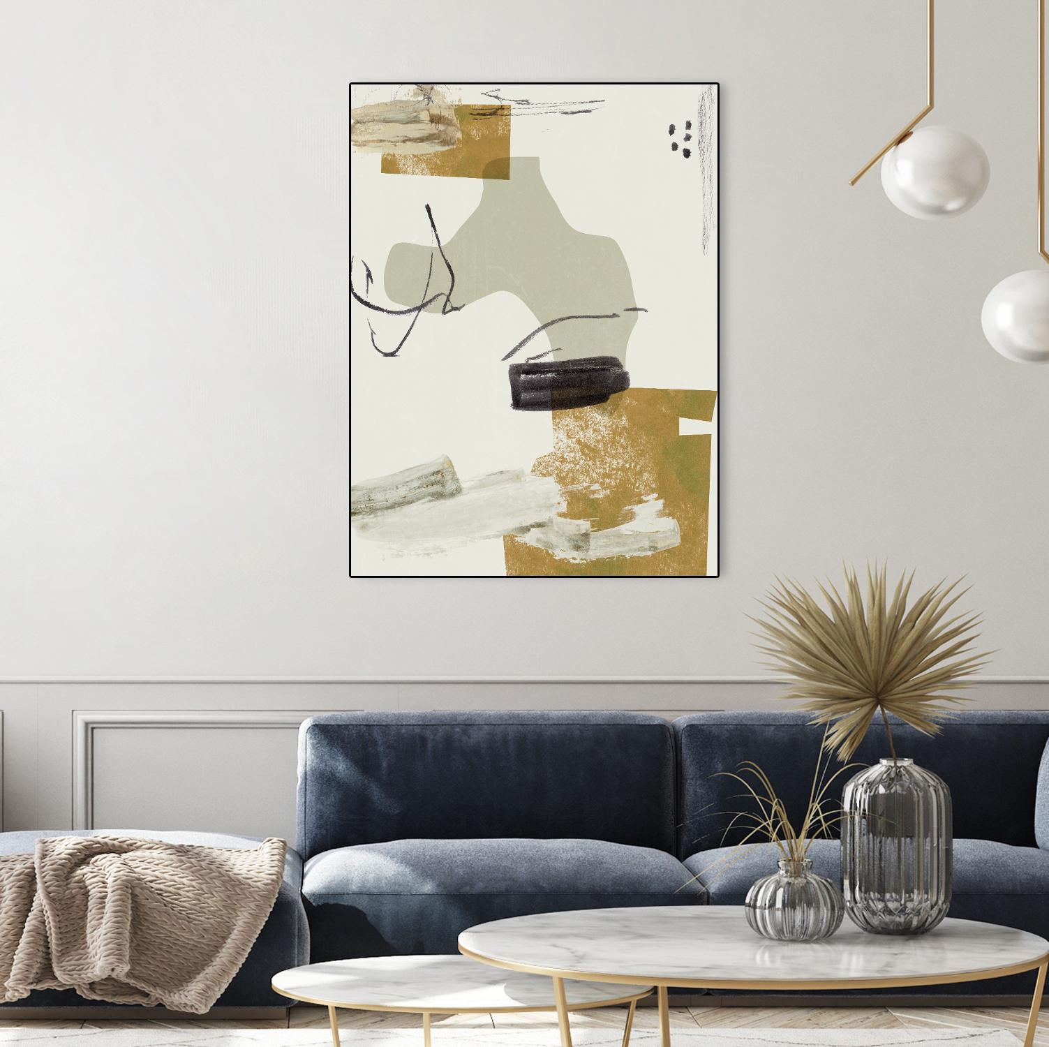 Over the Line IV by Melissa Wang on GIANT ART - beige abstract abstract