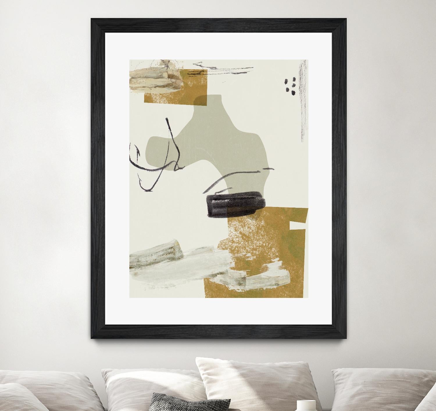 Over the Line IV by Melissa Wang on GIANT ART - beige abstract abstract