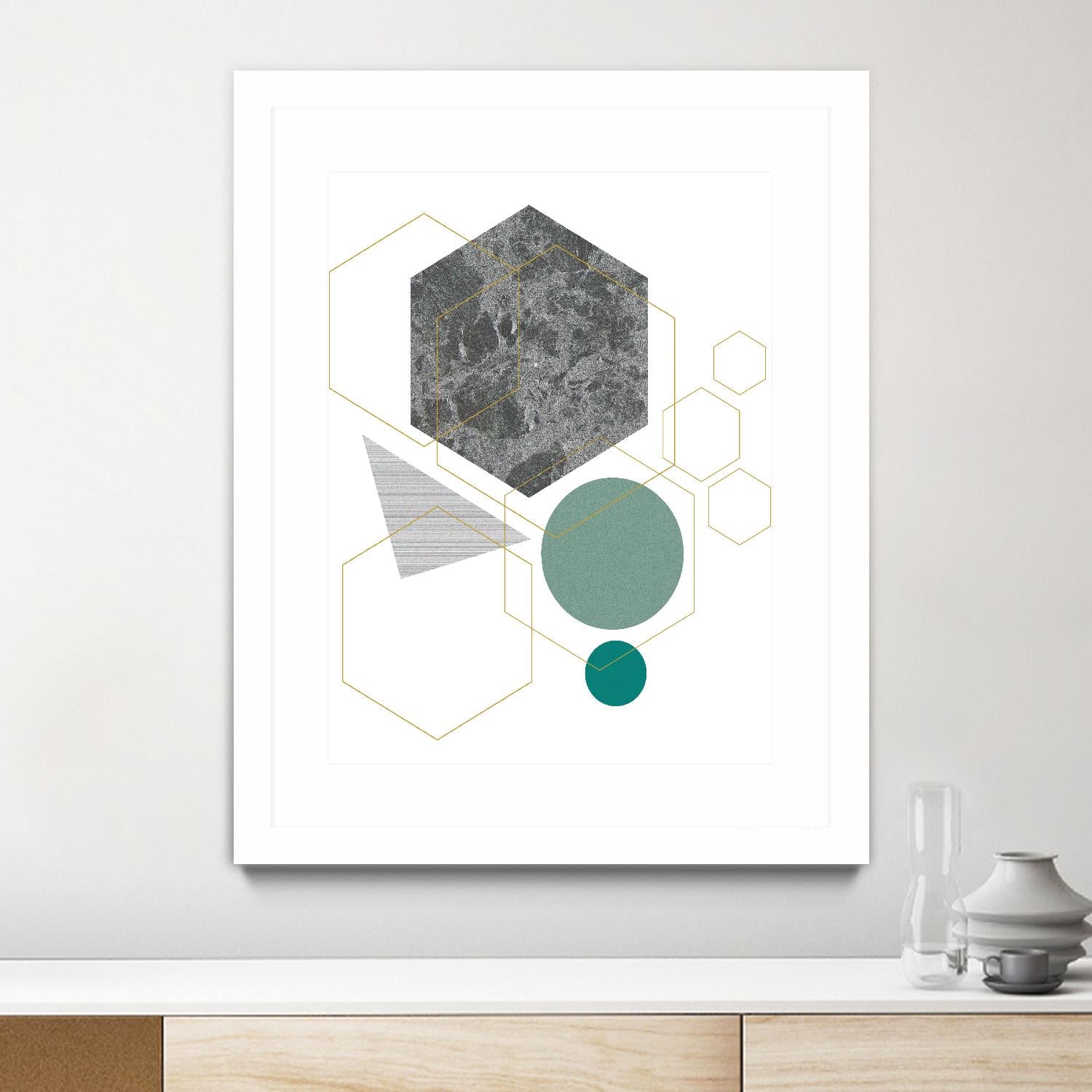 Marbled Deco II by Sabrina Balbuena on GIANT ART - grey  abstract abstract