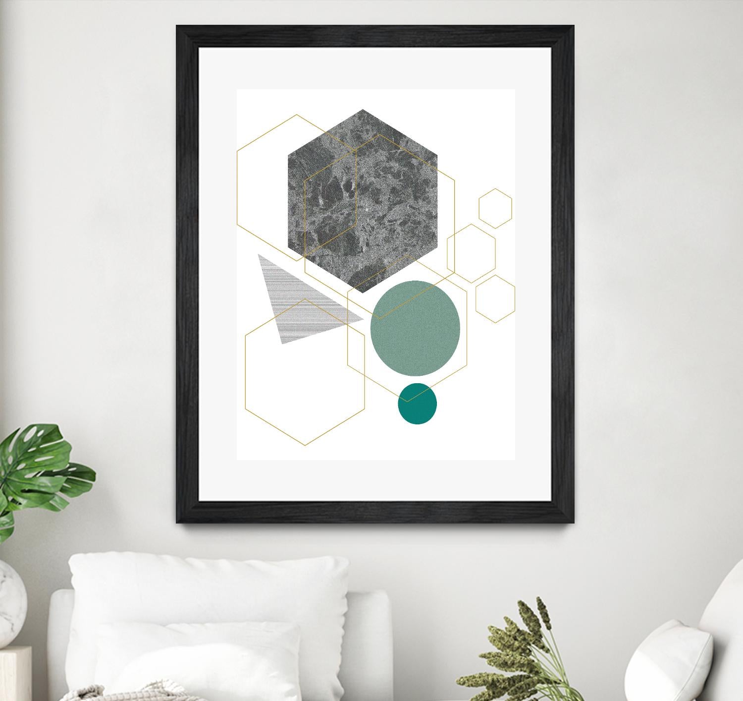 Marbled Deco II by Sabrina Balbuena on GIANT ART - grey  abstract abstract