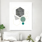 Marbled Deco II by Sabrina Balbuena on GIANT ART - grey  abstract abstract