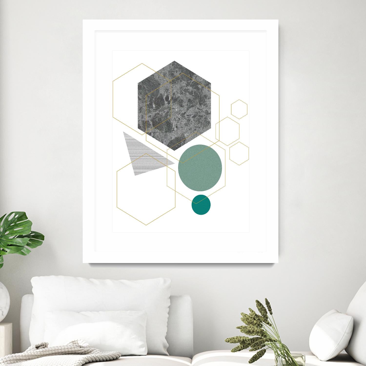 Marbled Deco II by Sabrina Balbuena on GIANT ART - grey  abstract abstract