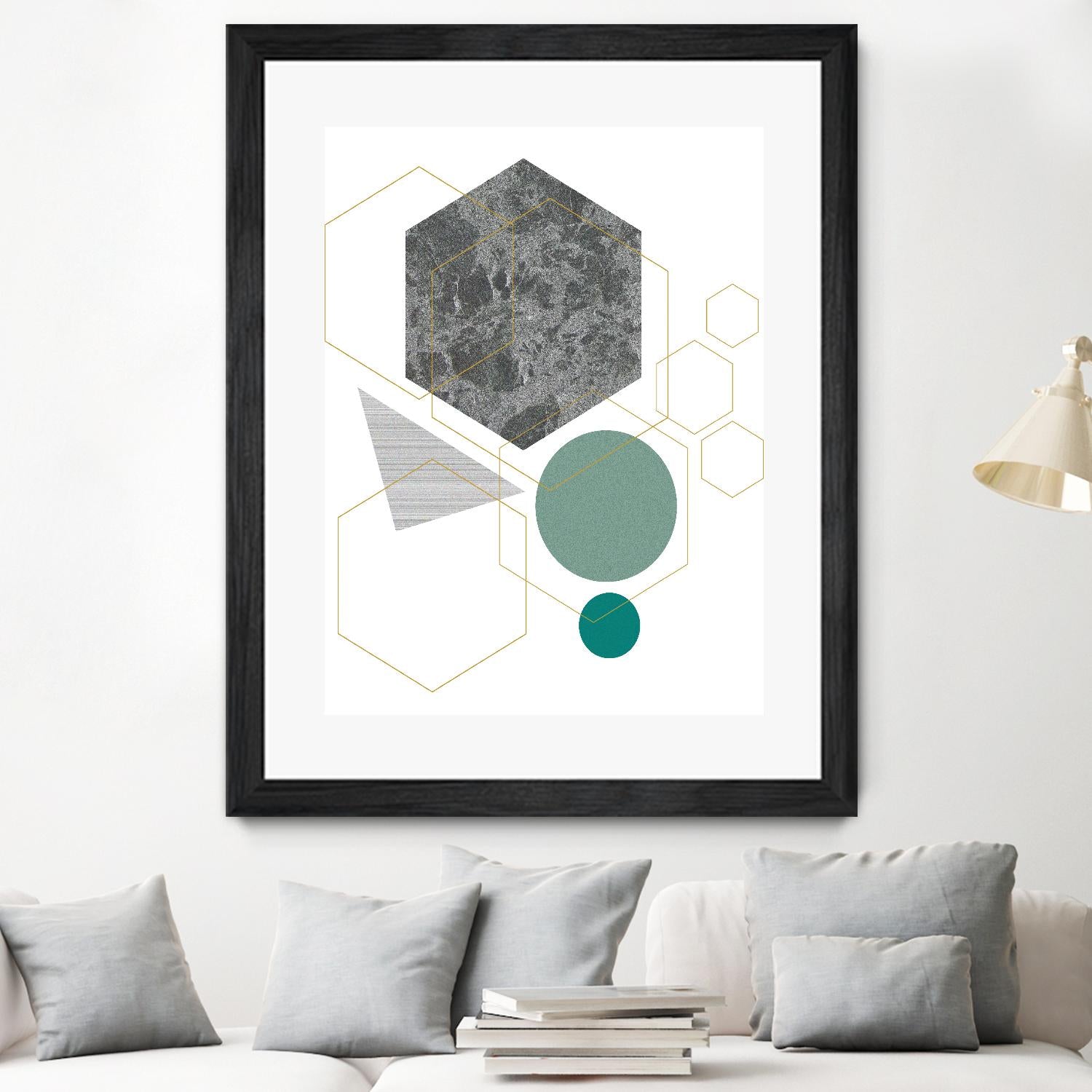 Marbled Deco II by Sabrina Balbuena on GIANT ART - grey  abstract abstract