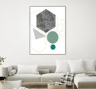 Marbled Deco II by Sabrina Balbuena on GIANT ART - grey  abstract abstract