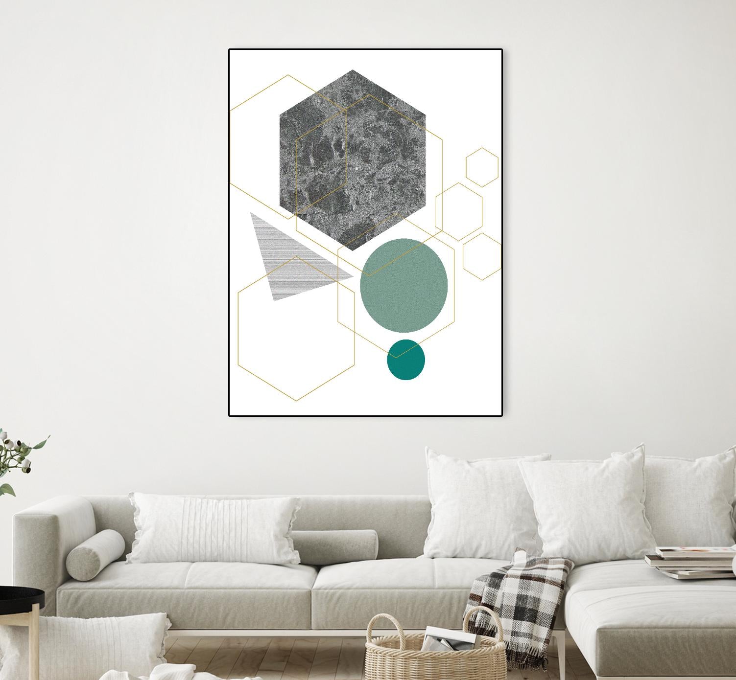 Marbled Deco II by Sabrina Balbuena on GIANT ART - grey  abstract abstract