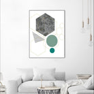Marbled Deco II by Sabrina Balbuena on GIANT ART - grey  abstract abstract