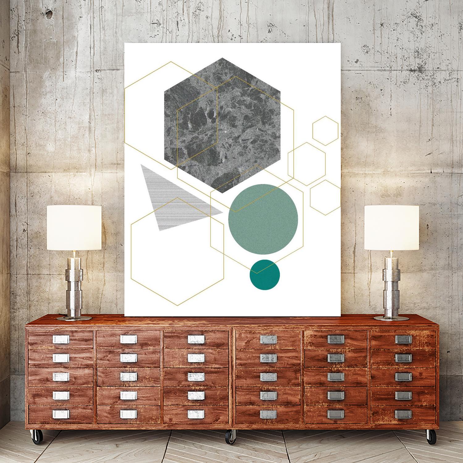 Marbled Deco II by Sabrina Balbuena on GIANT ART - grey  abstract abstract