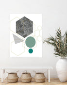 Marbled Deco II by Sabrina Balbuena on GIANT ART - grey  abstract abstract