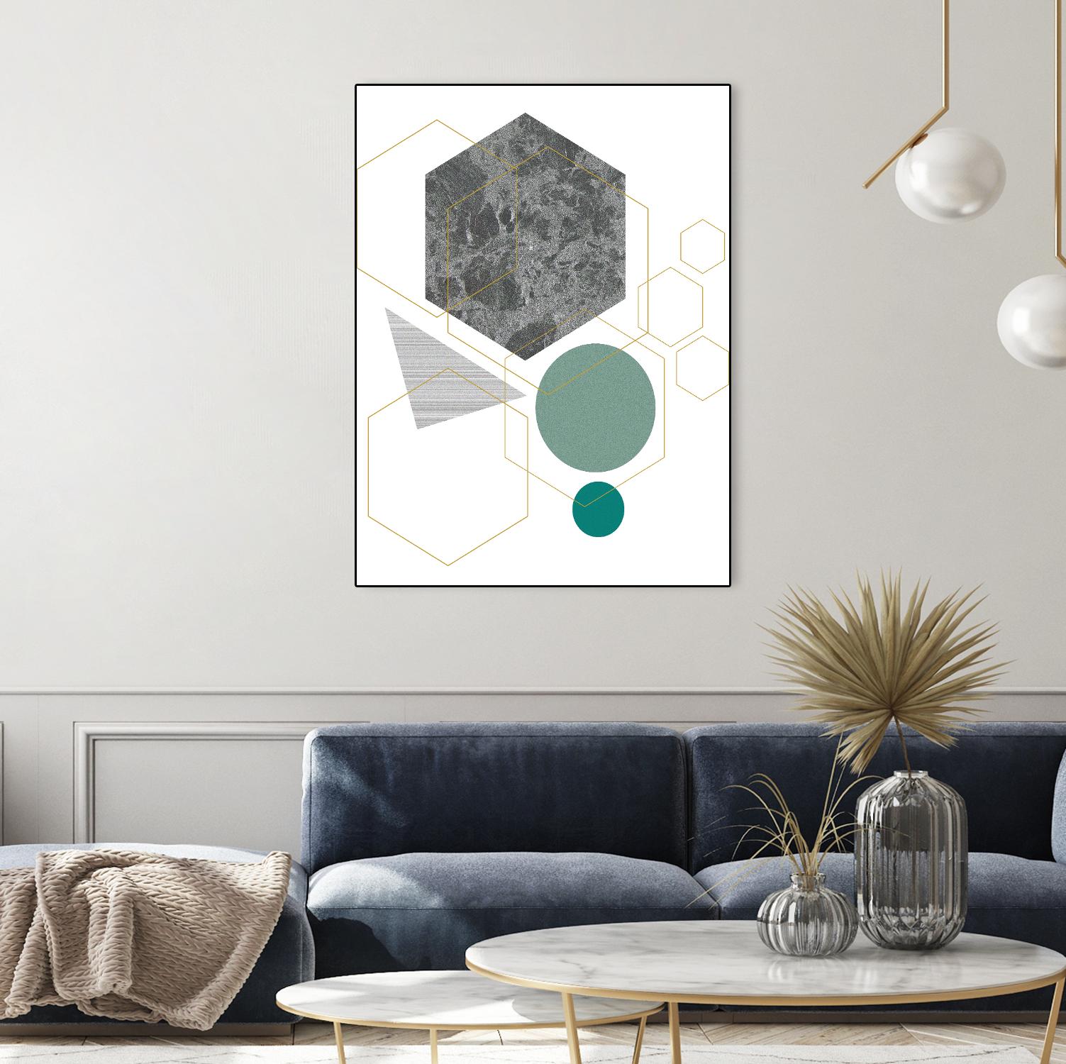 Marbled Deco II by Sabrina Balbuena on GIANT ART - grey  abstract abstract