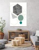 Marbled Deco II by Sabrina Balbuena on GIANT ART - grey  abstract abstract