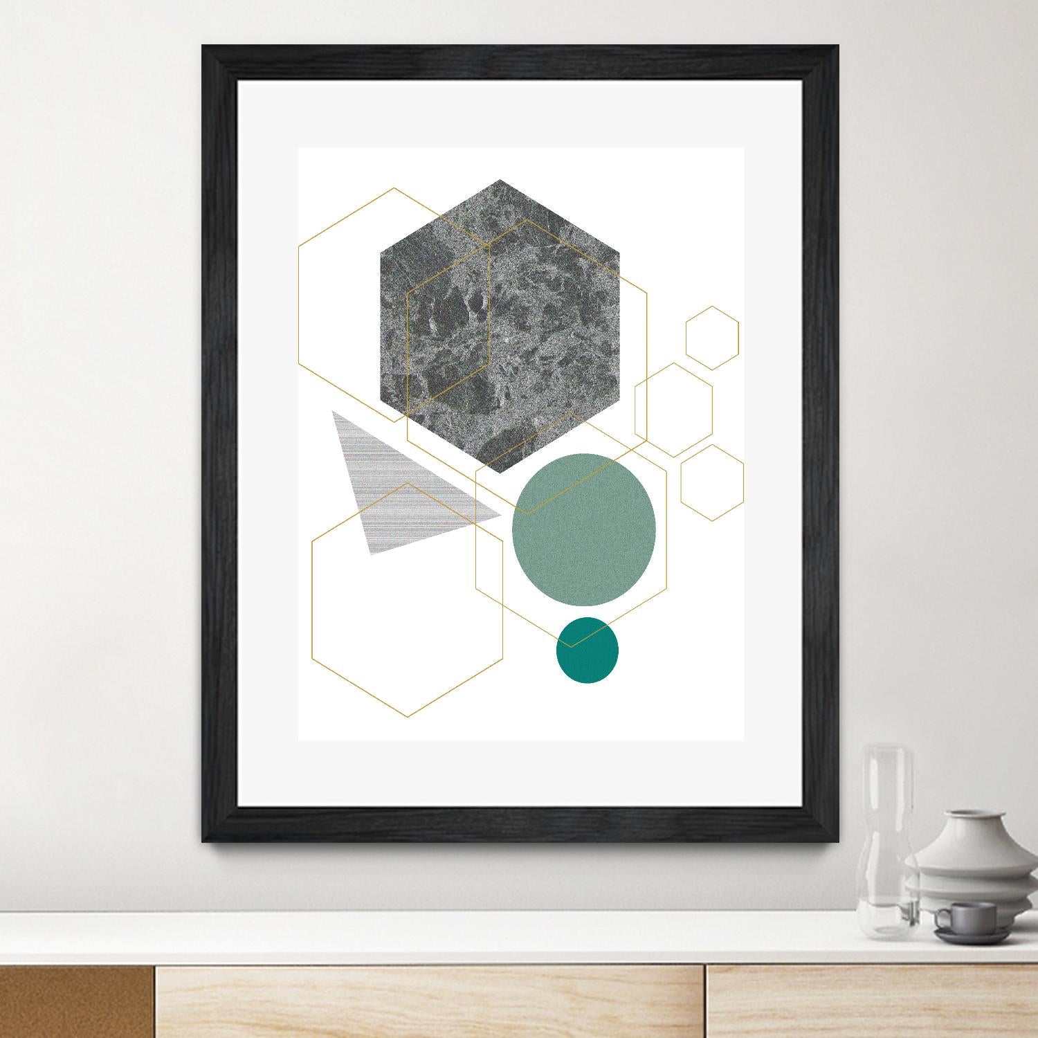 Marbled Deco II by Sabrina Balbuena on GIANT ART - grey  abstract abstract