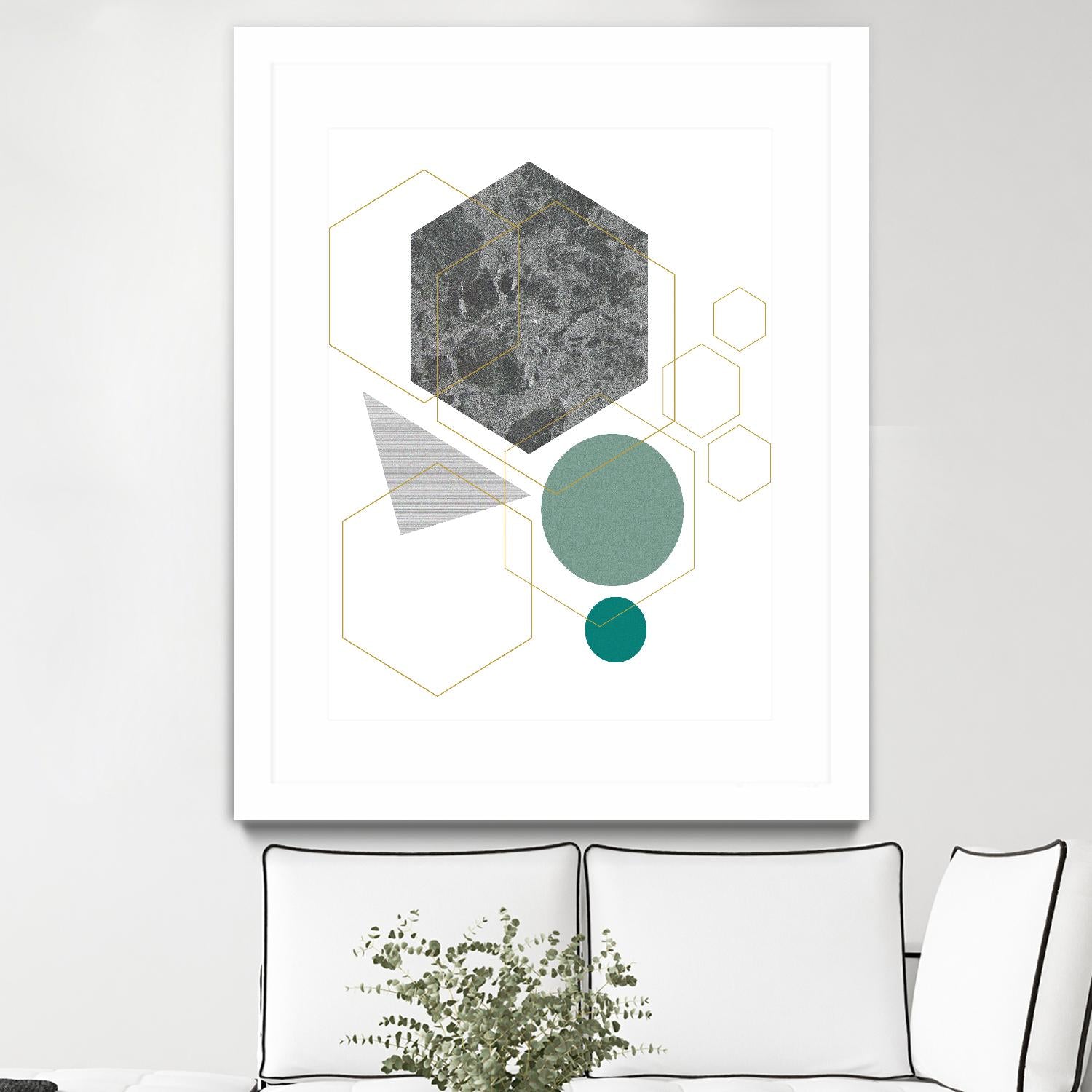 Marbled Deco II by Sabrina Balbuena on GIANT ART - grey  abstract abstract