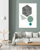 Marbled Deco II by Sabrina Balbuena on GIANT ART - grey  abstract abstract