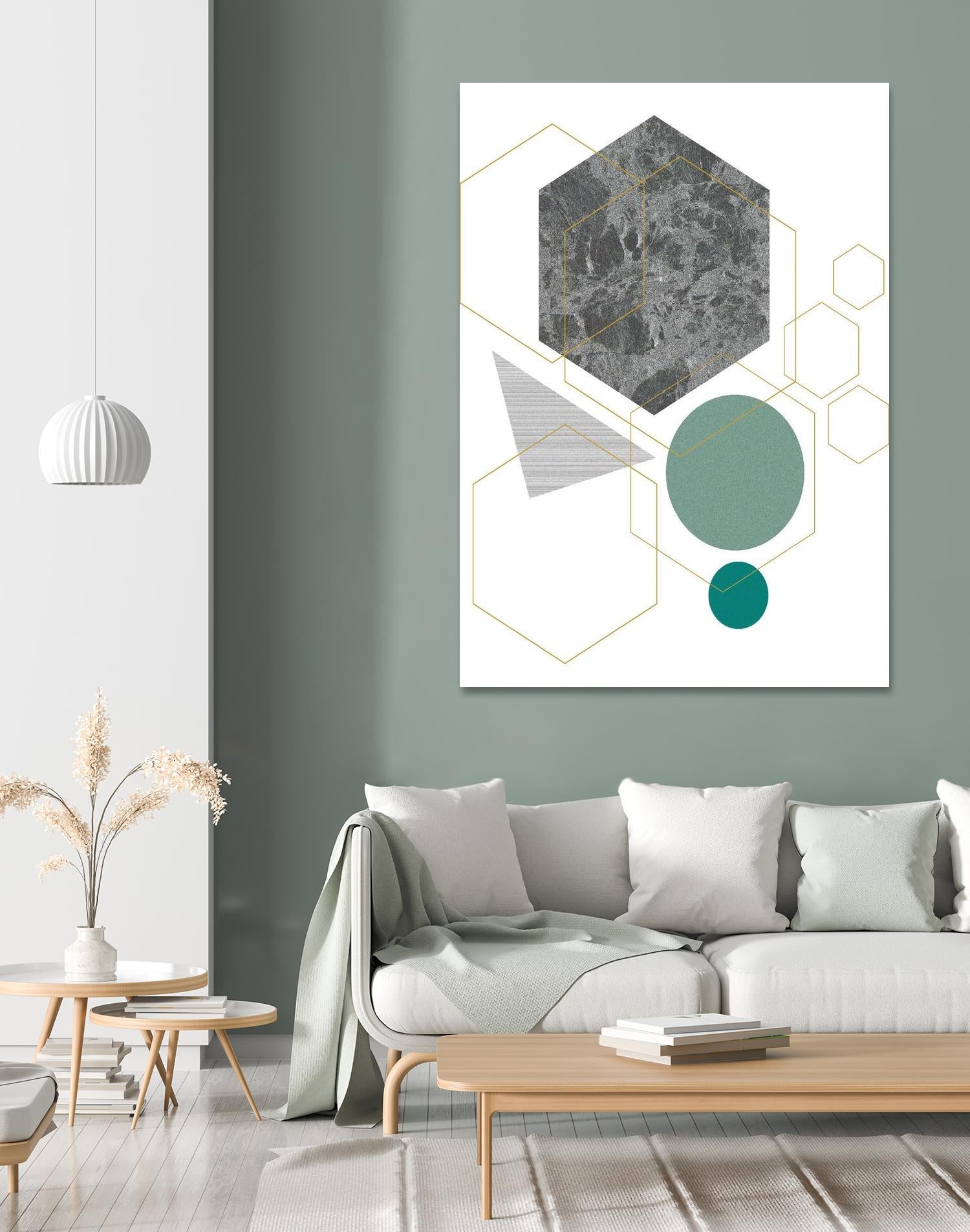 Marbled Deco II by Sabrina Balbuena on GIANT ART - grey  abstract abstract