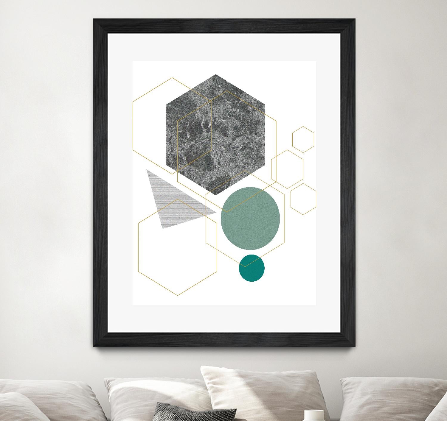 Marbled Deco II by Sabrina Balbuena on GIANT ART - grey  abstract abstract