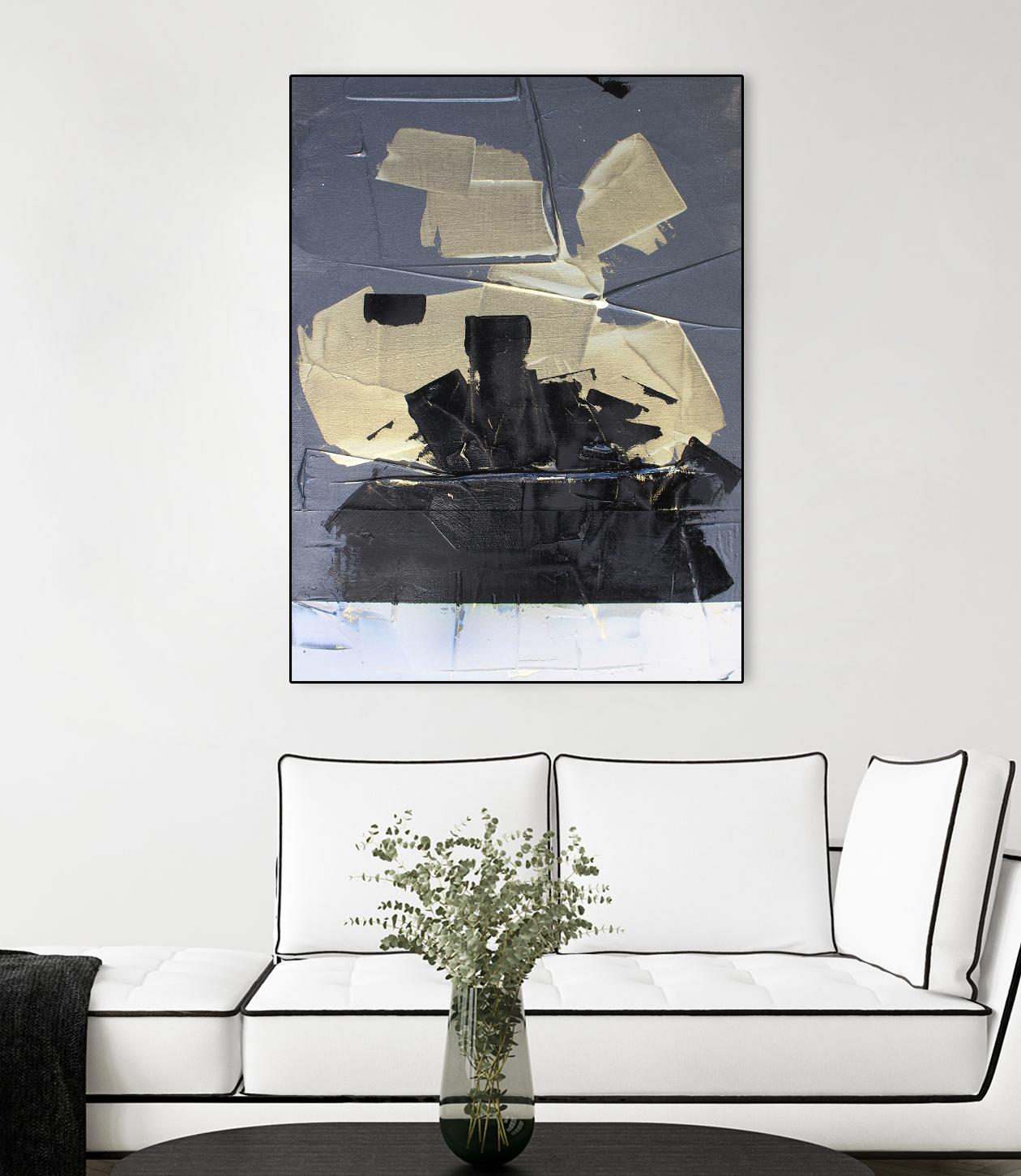 Gold Divided III by Kent Youngstrom on GIANT ART - gold abstract abstract