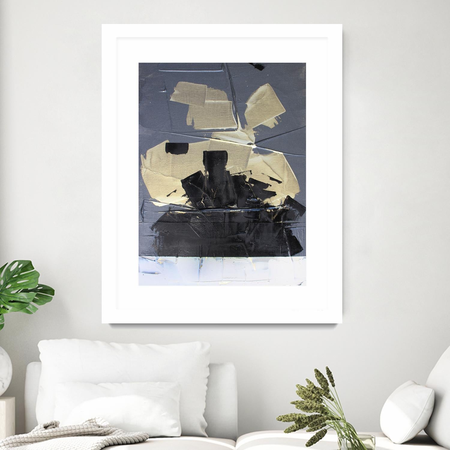 Gold Divided III by Kent Youngstrom on GIANT ART - gold abstract abstract