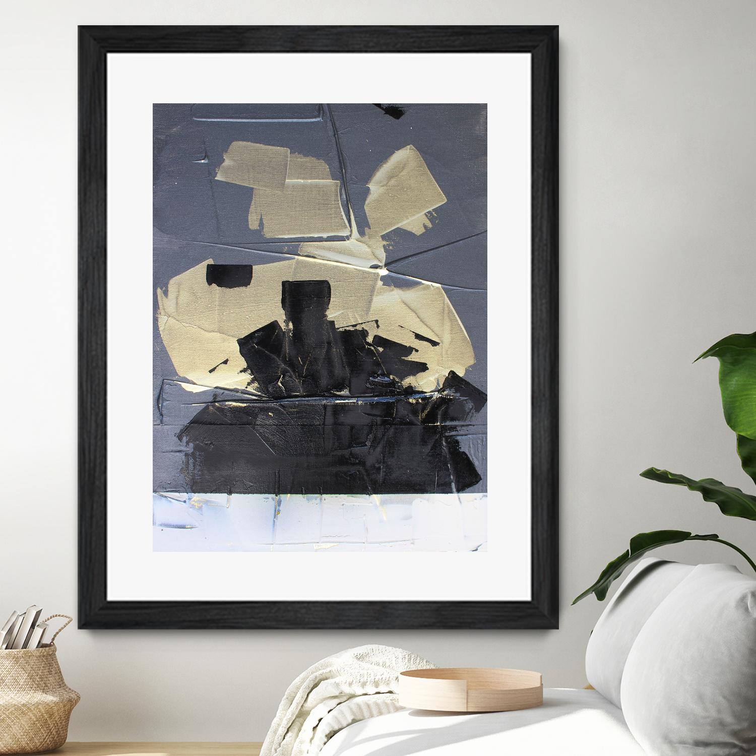 Gold Divided III by Kent Youngstrom on GIANT ART - gold abstract abstract