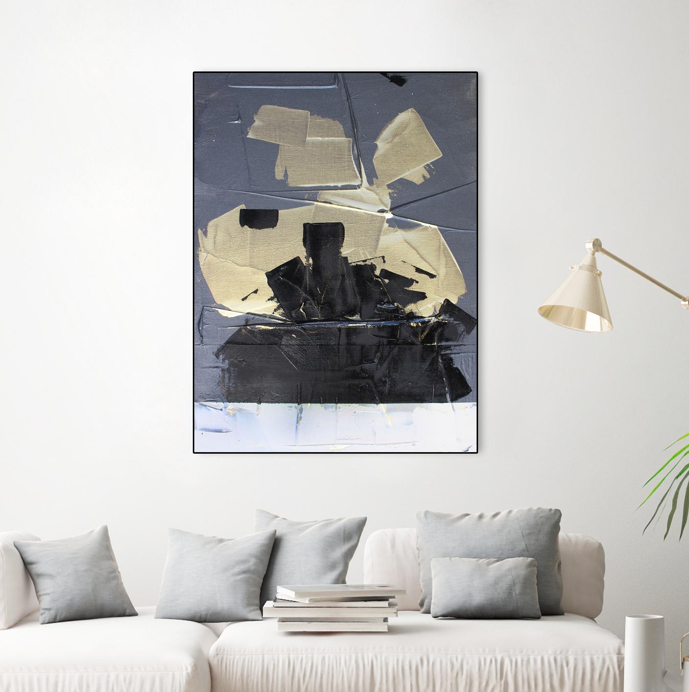 Gold Divided III by Kent Youngstrom on GIANT ART - gold abstract abstract