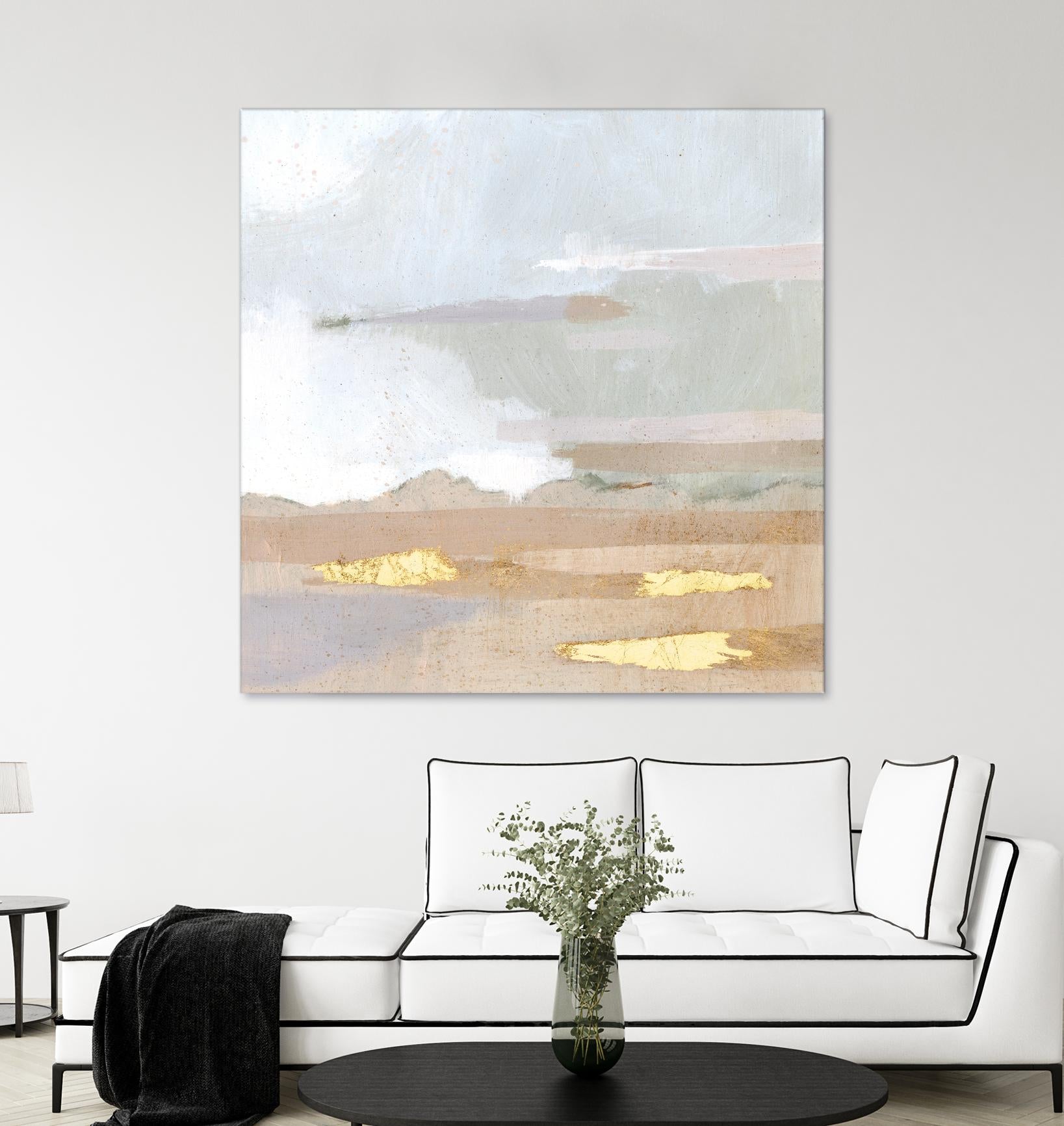 Abstract Coastland I by Victoria Borges on GIANT ART - gold landscapes & seascapes abstract