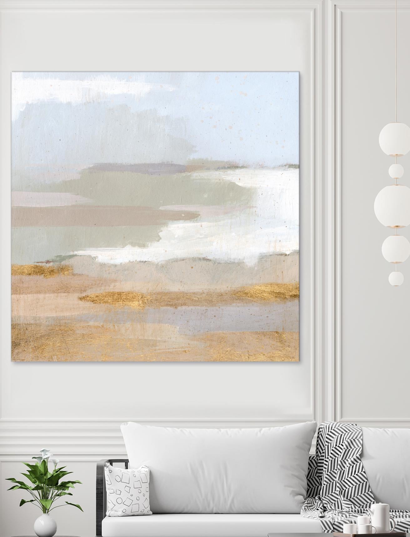 Abstract Coastland II by Victoria Borges on GIANT ART - gold landscapes & seascapes abstract