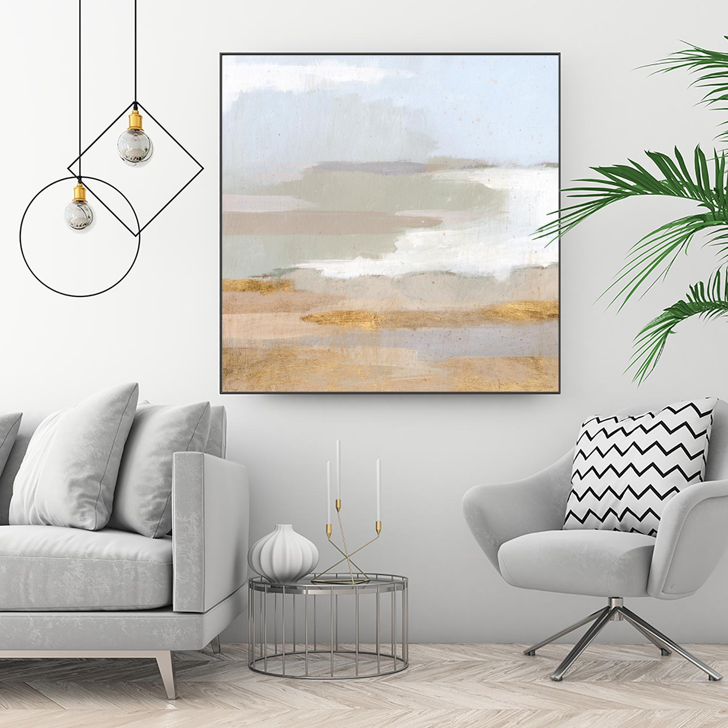 Abstract Coastland II by Victoria Borges on GIANT ART - gold landscapes & seascapes abstract