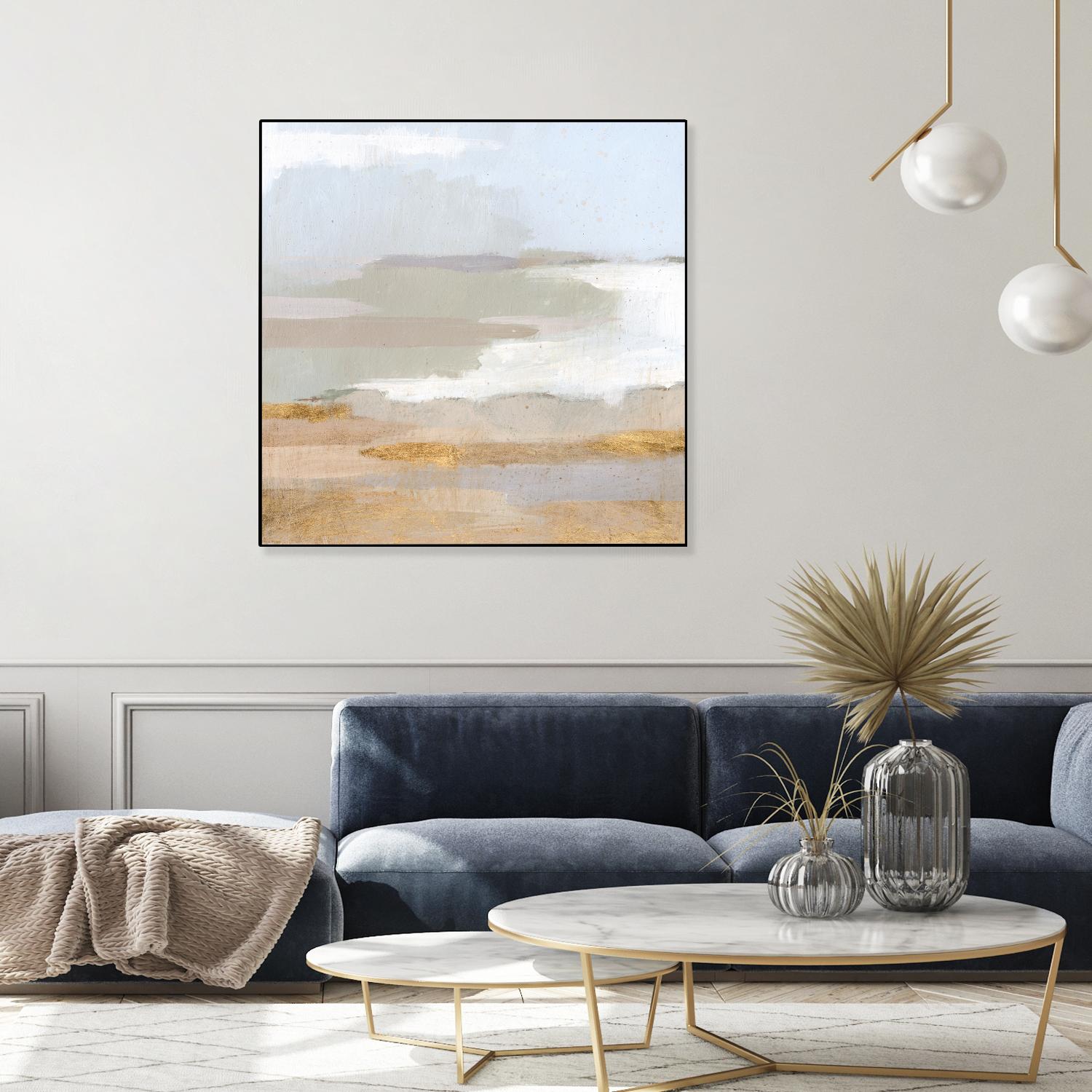 Abstract Coastland II by Victoria Borges on GIANT ART - gold landscapes & seascapes abstract