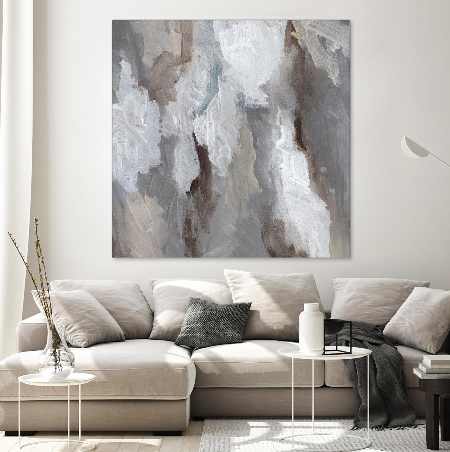 Cloudy Shapes I by Jennifer Parker on GIANT ART - beige abstract