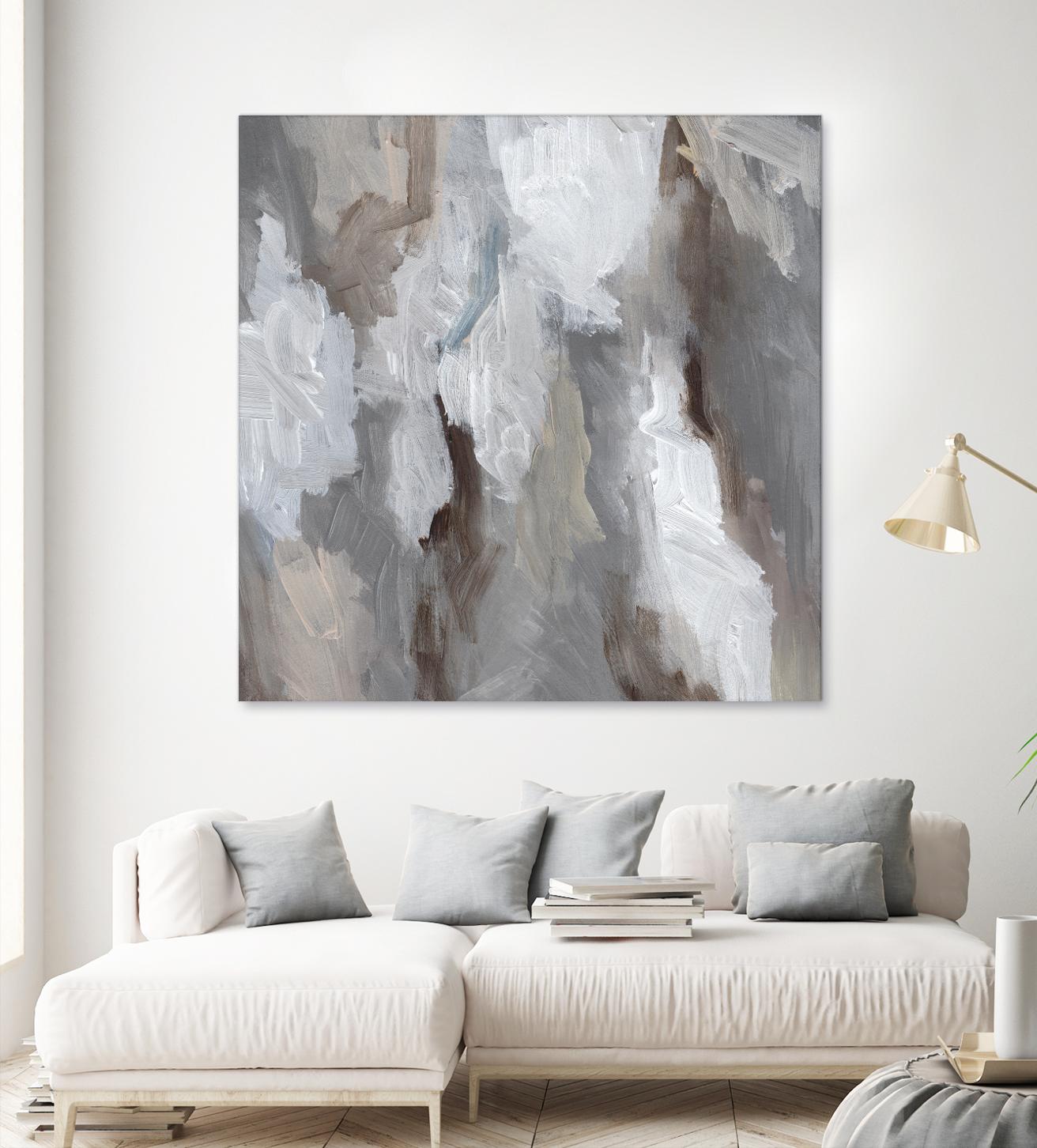Cloudy Shapes I by Jennifer Parker on GIANT ART - beige abstract