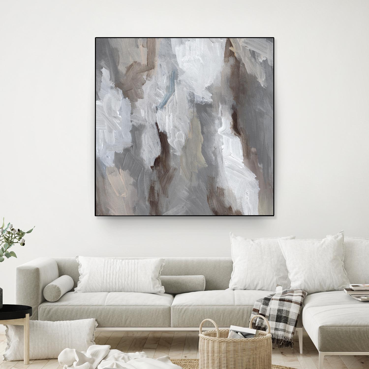 Cloudy Shapes I by Jennifer Parker on GIANT ART - beige abstract
