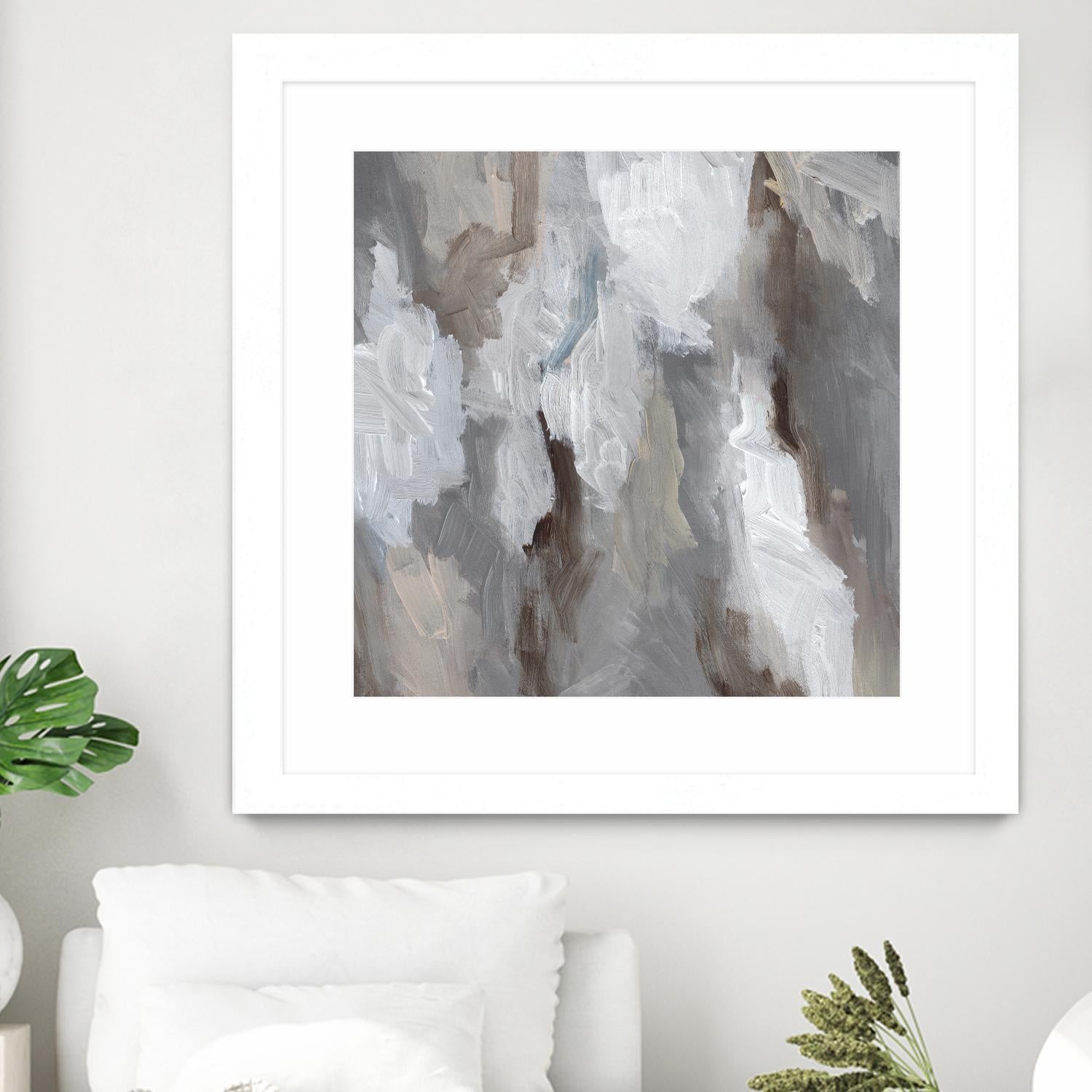 Cloudy Shapes I by Jennifer Parker on GIANT ART - beige abstract