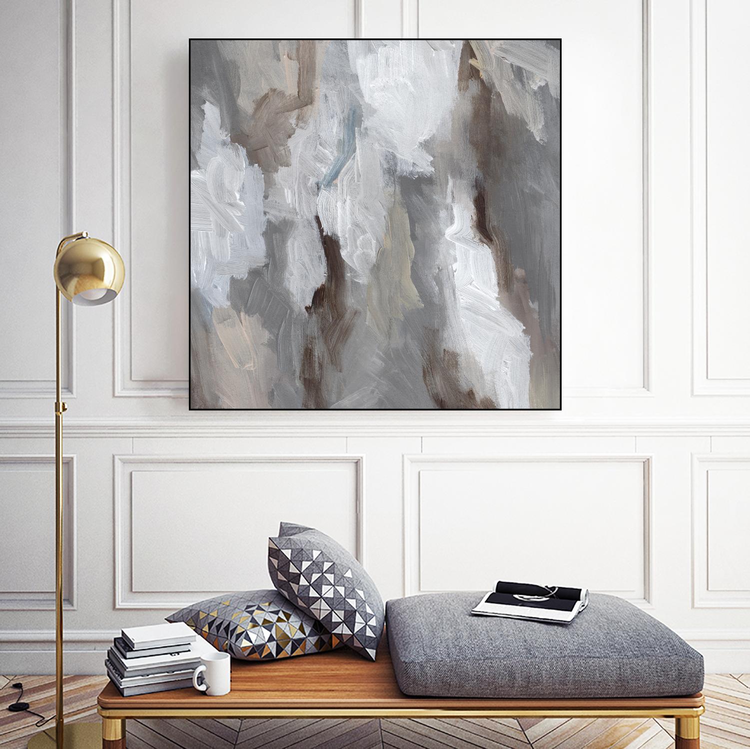 Cloudy Shapes I by Jennifer Parker on GIANT ART - beige abstract