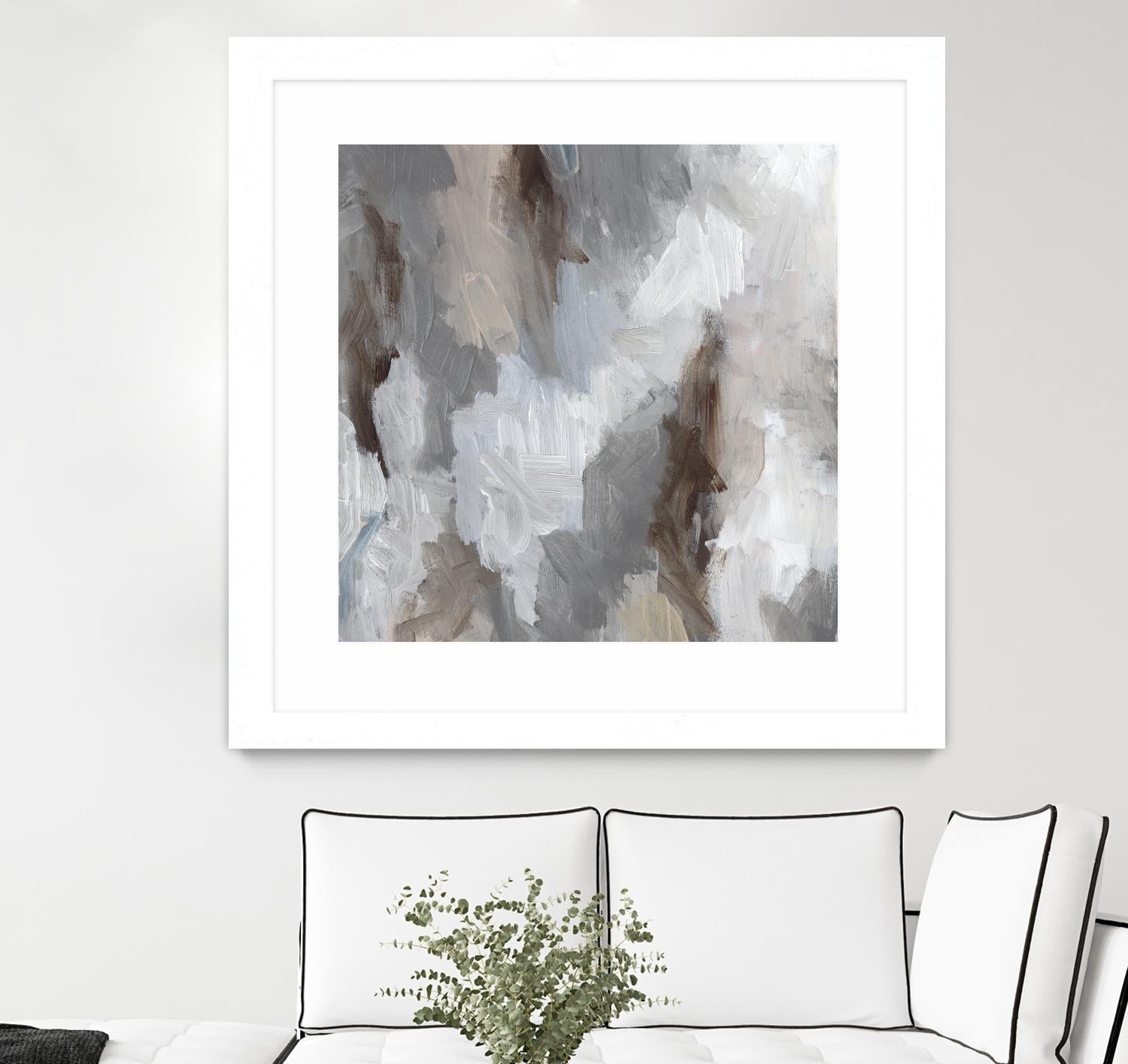 Cloudy Shapes II by Jennifer Parker on GIANT ART - white abstract abstract