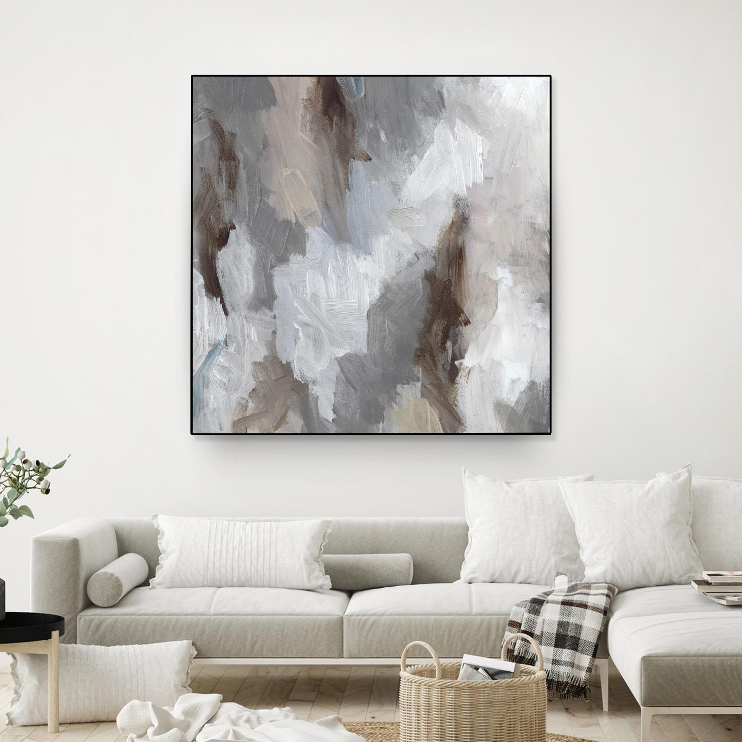 Cloudy Shapes II by Jennifer Parker on GIANT ART - white abstract abstract