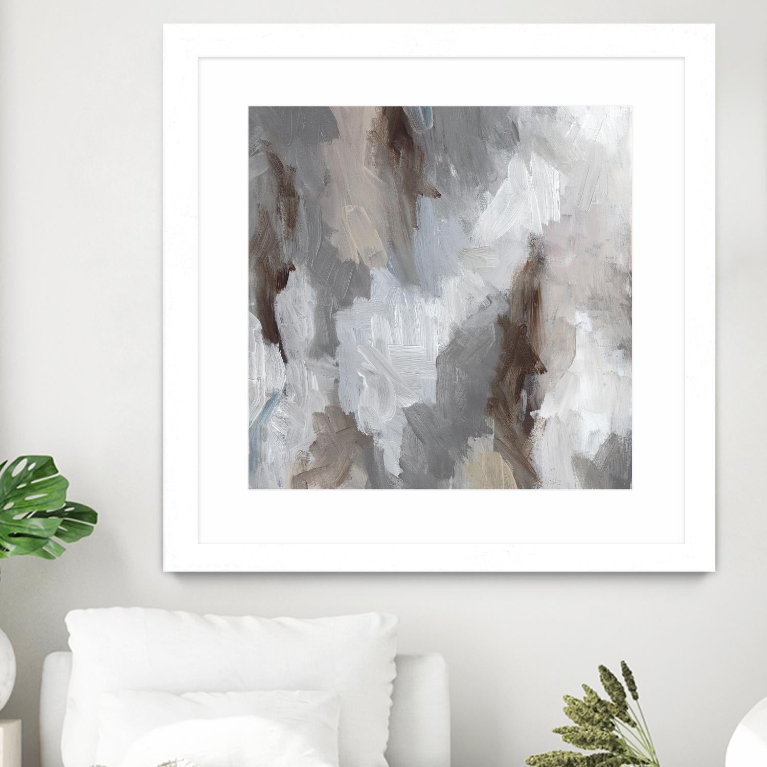 Cloudy Shapes II by Jennifer Parker on GIANT ART - white abstract abstract