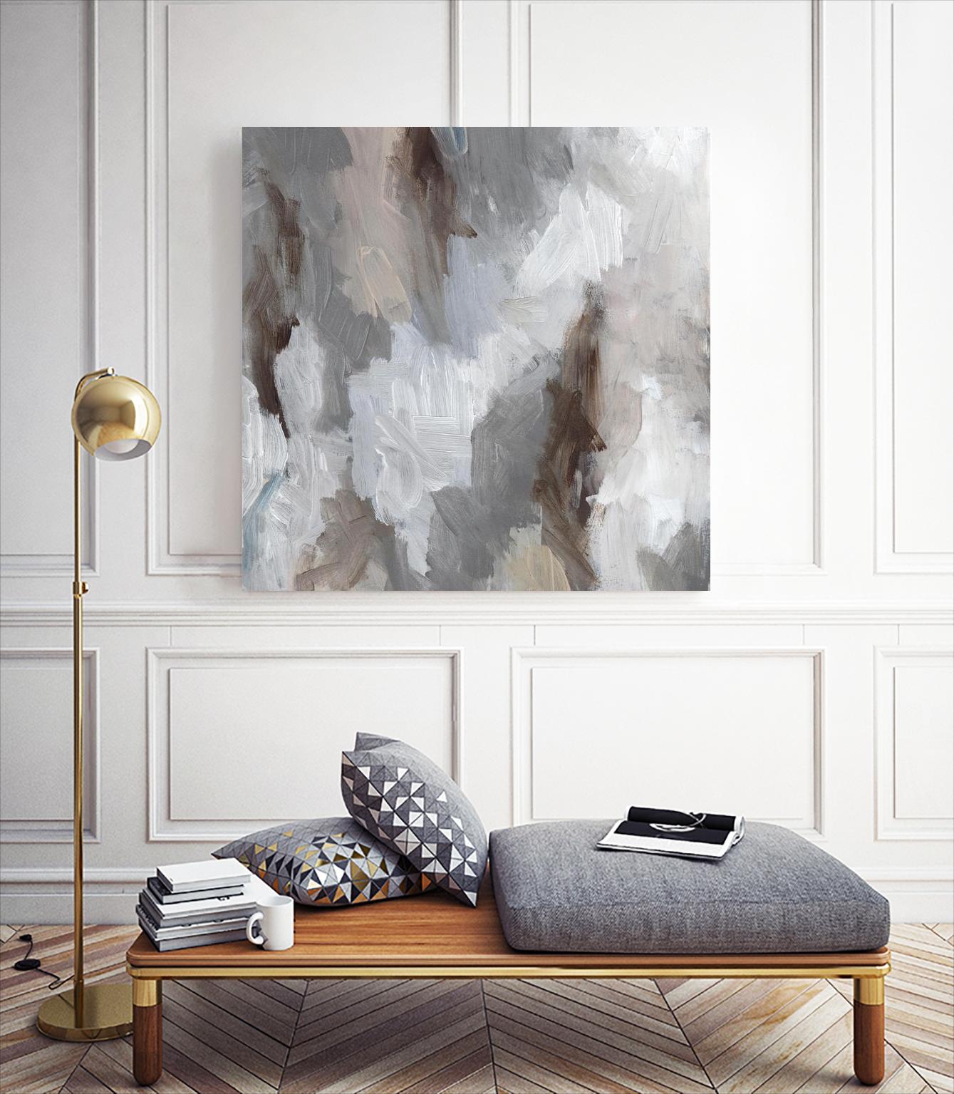 Cloudy Shapes II by Jennifer Parker on GIANT ART - white abstract abstract