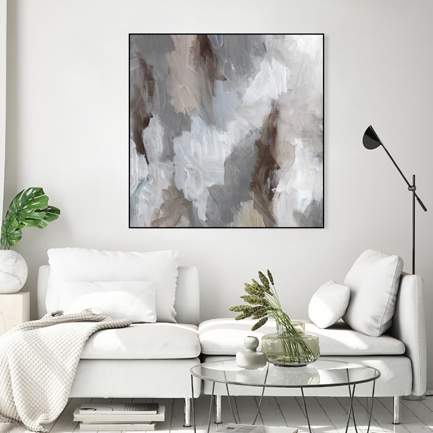 Cloudy Shapes II by Jennifer Parker on GIANT ART - white abstract abstract