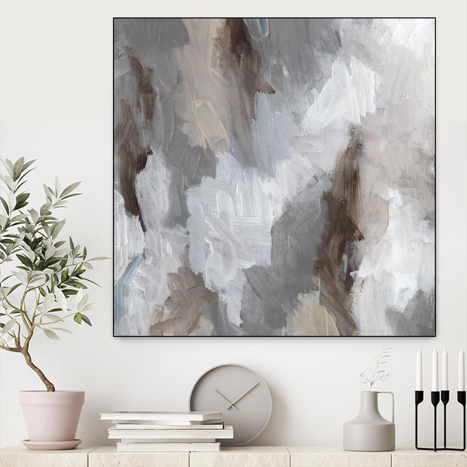 Cloudy Shapes II by Jennifer Parker on GIANT ART - white abstract abstract