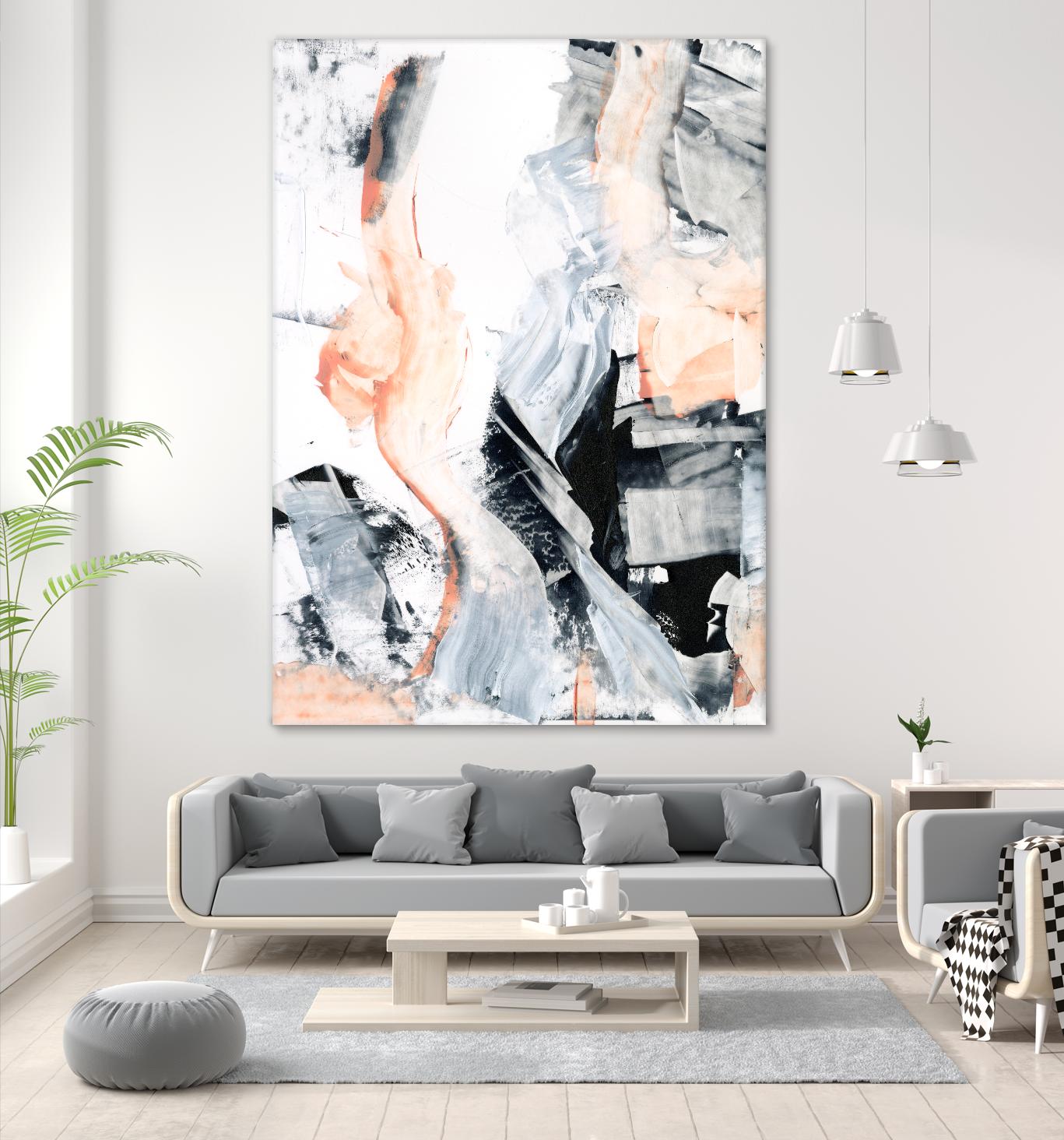 Blush Flame I by Ethan Harper on GIANT ART - white abstract