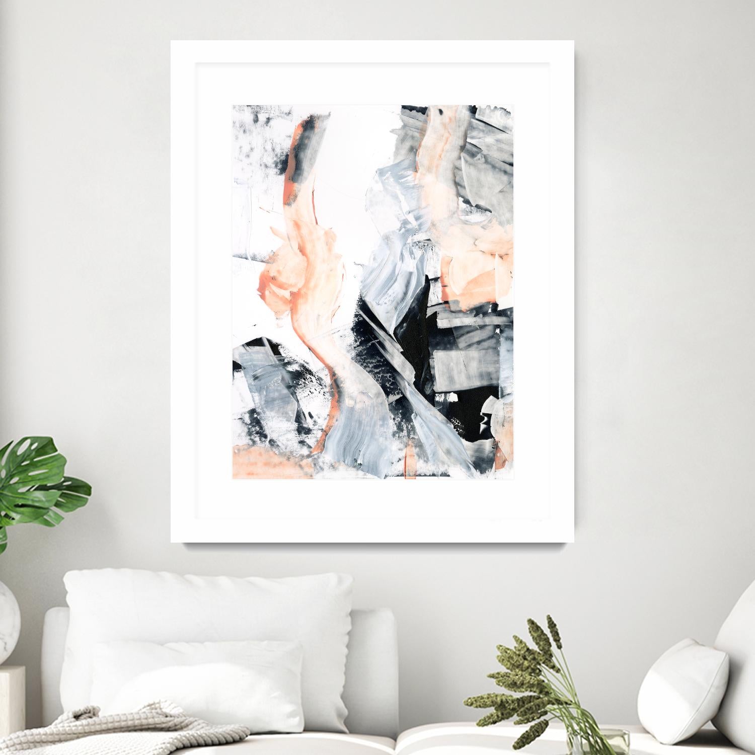 Blush Flame I by Ethan Harper on GIANT ART - white abstract