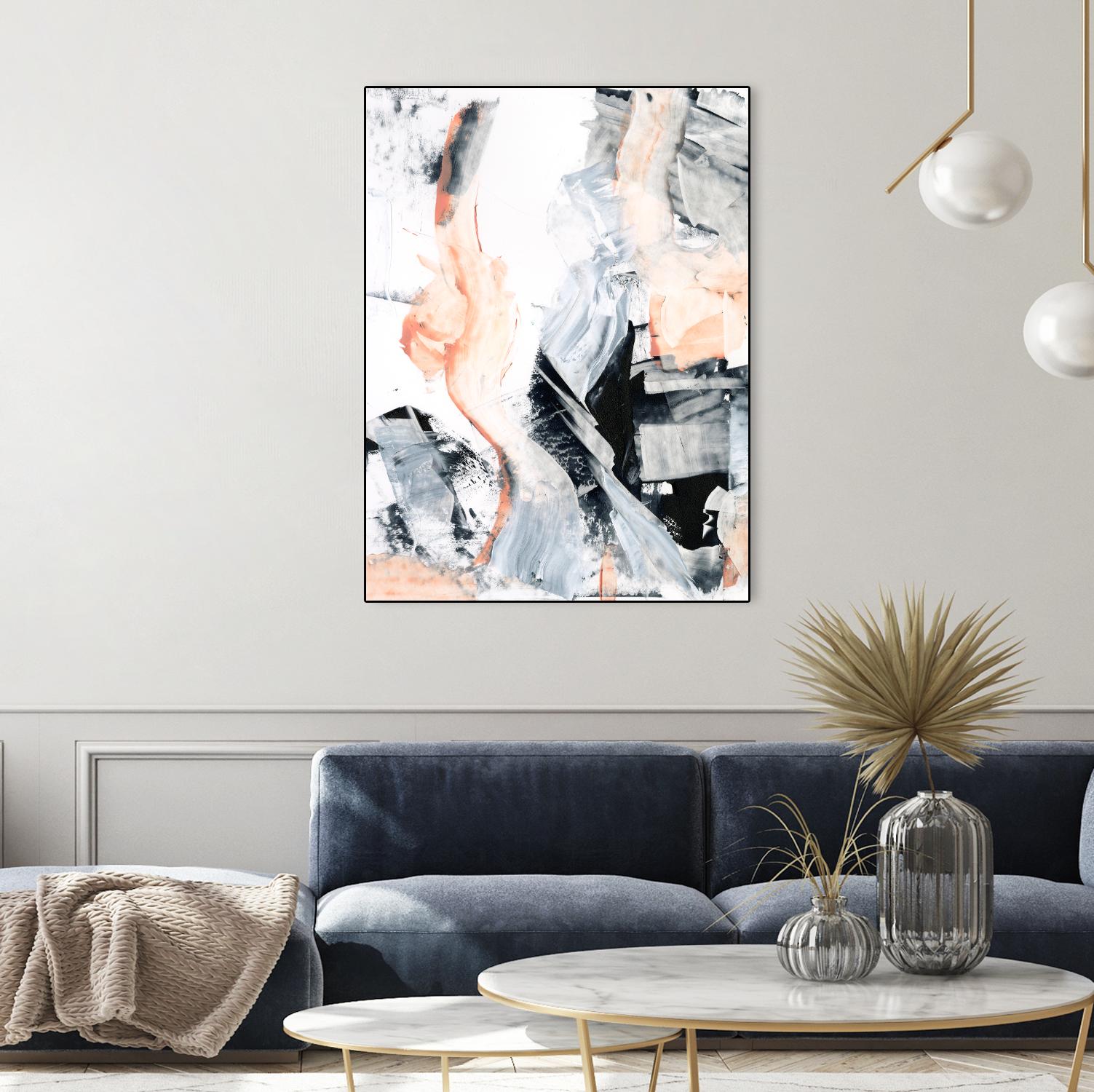 Blush Flame I by Ethan Harper on GIANT ART - white abstract