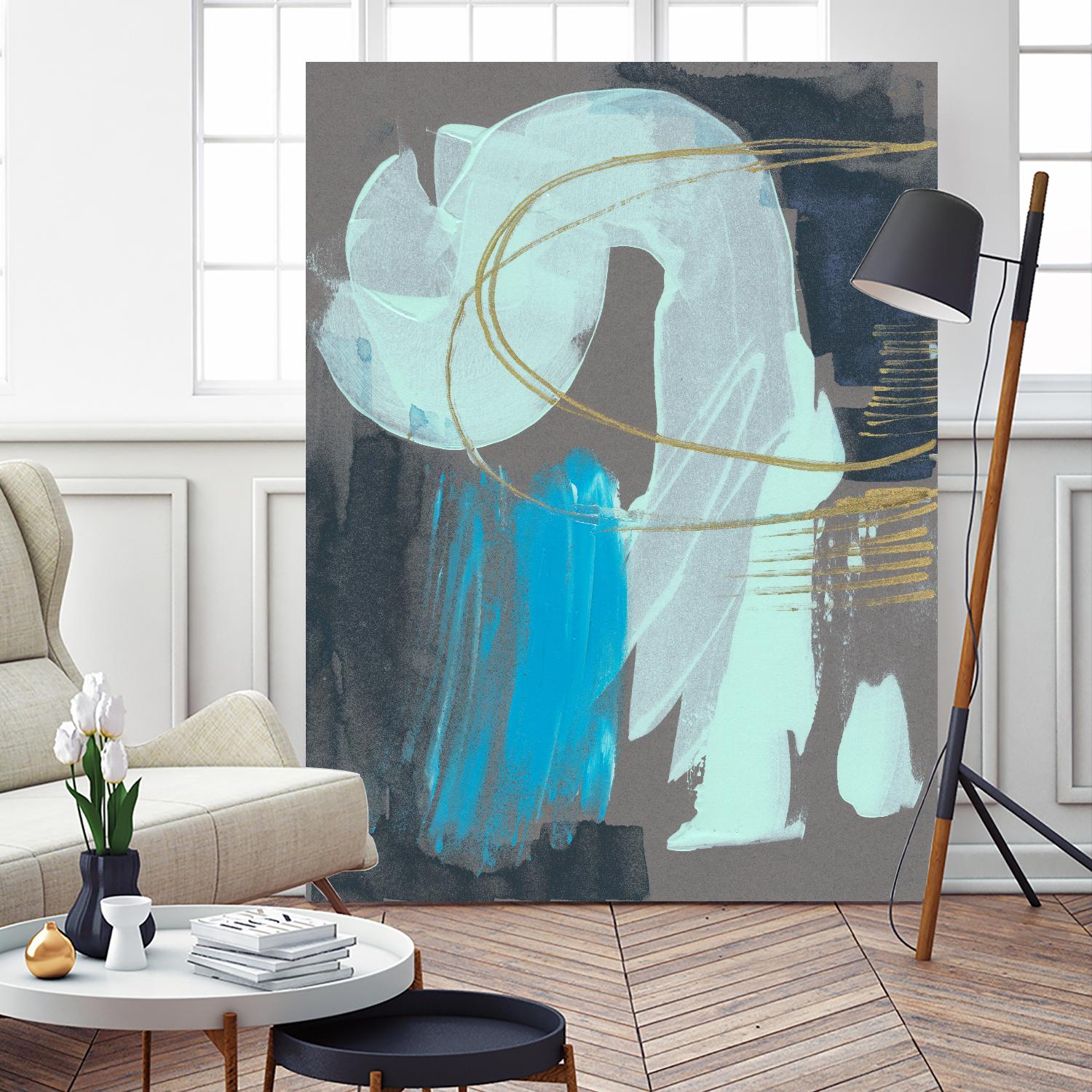 Swivel I by Jennifer Goldberger on GIANT ART - gold abstract abstract