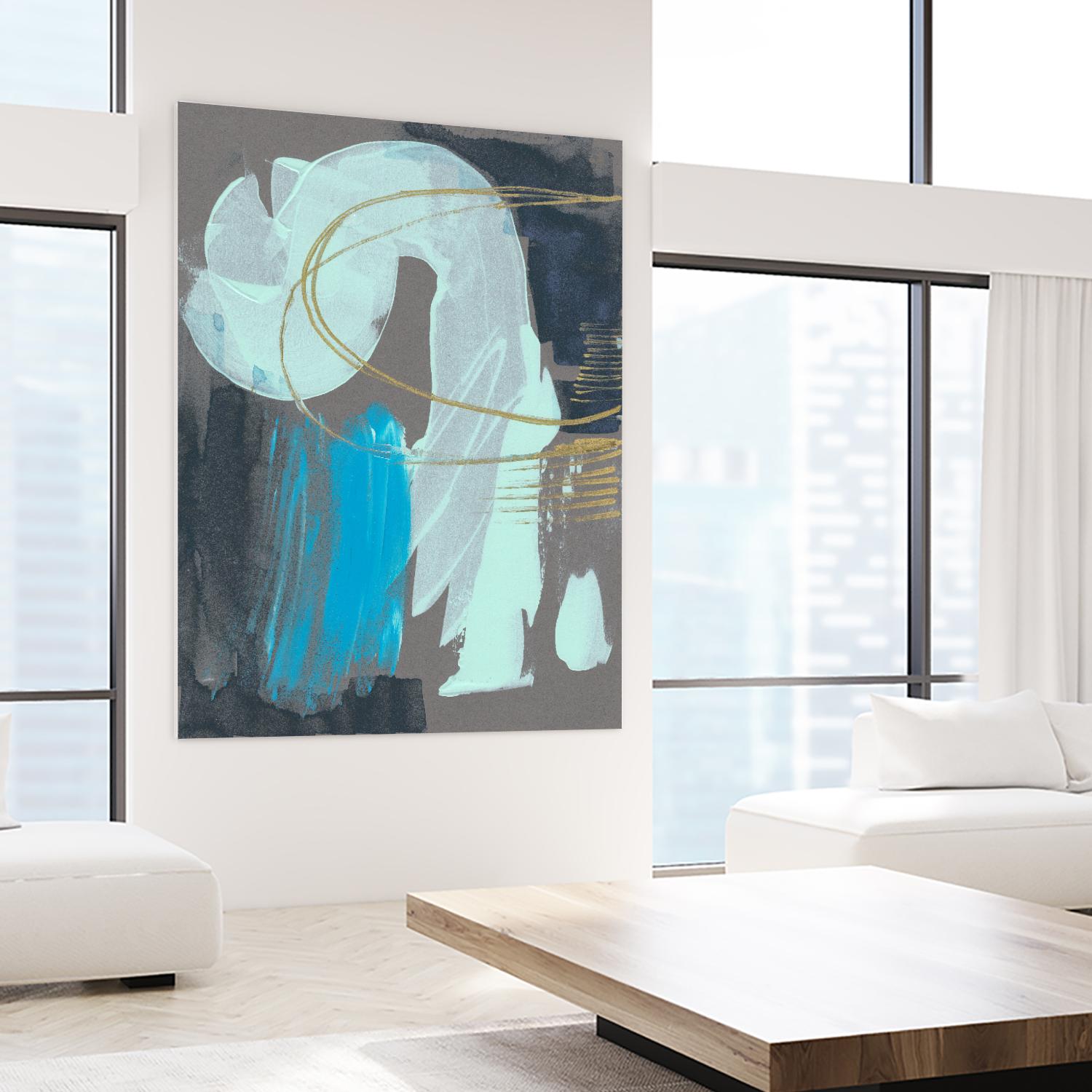 Swivel I by Jennifer Goldberger on GIANT ART - gold abstract abstract