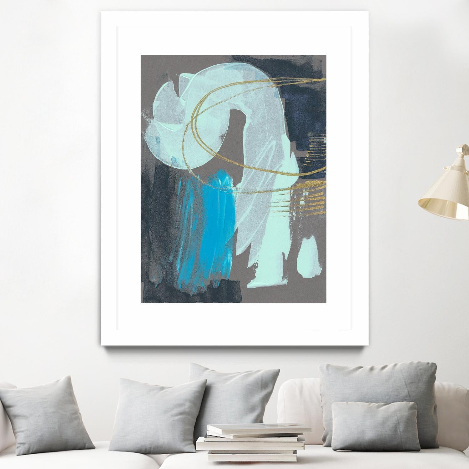 Swivel I by Jennifer Goldberger on GIANT ART - gold abstract abstract