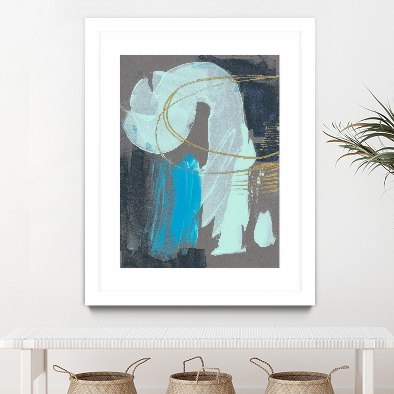 Swivel I by Jennifer Goldberger on GIANT ART - gold abstract abstract