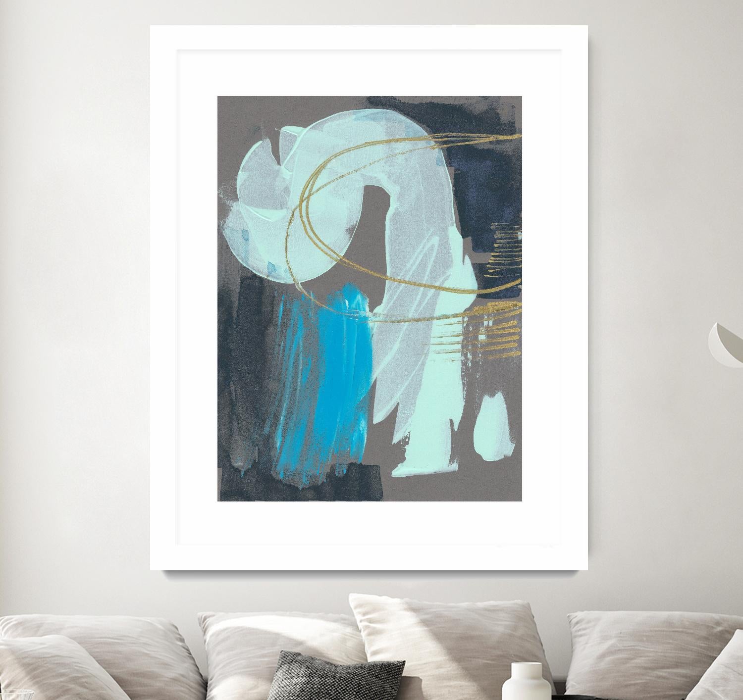 Swivel I by Jennifer Goldberger on GIANT ART - gold abstract abstract