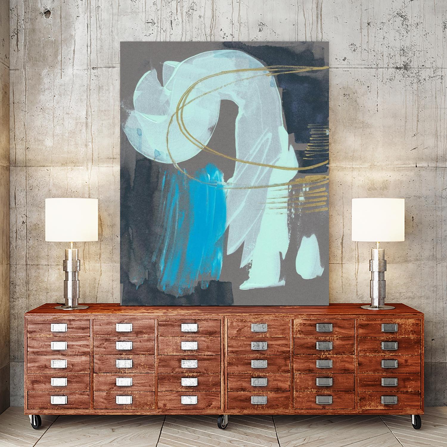 Swivel I by Jennifer Goldberger on GIANT ART - gold abstract abstract