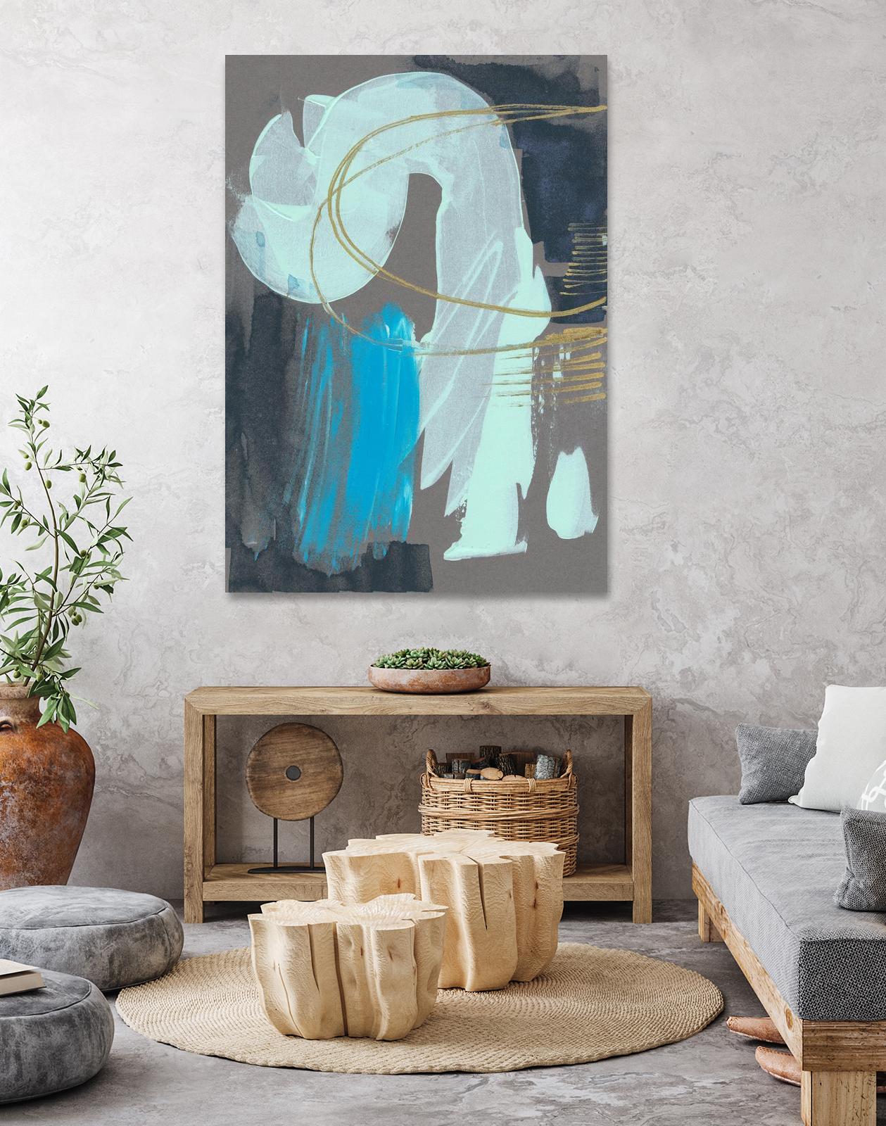 Swivel I by Jennifer Goldberger on GIANT ART - gold abstract abstract