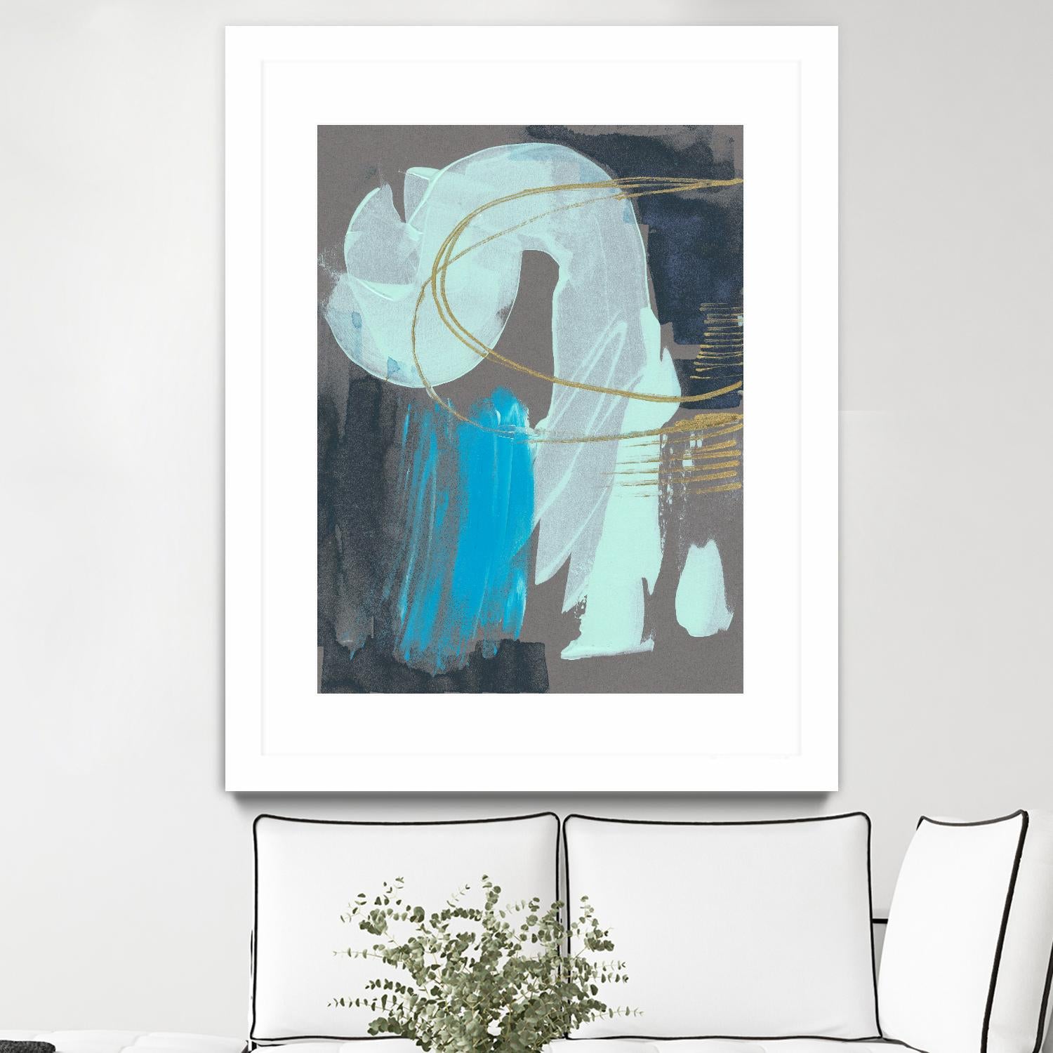 Swivel I by Jennifer Goldberger on GIANT ART - gold abstract abstract