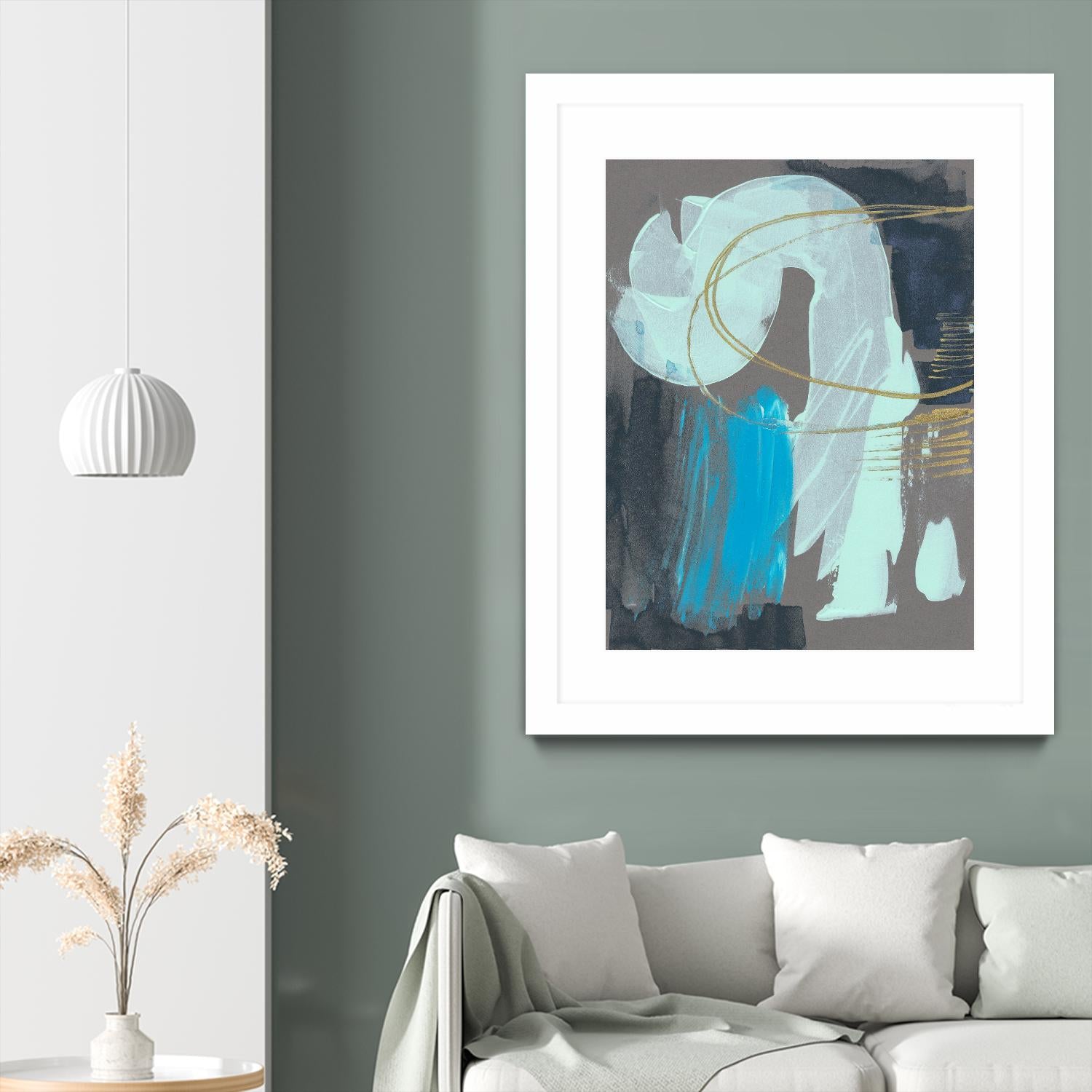 Swivel I by Jennifer Goldberger on GIANT ART - gold abstract abstract